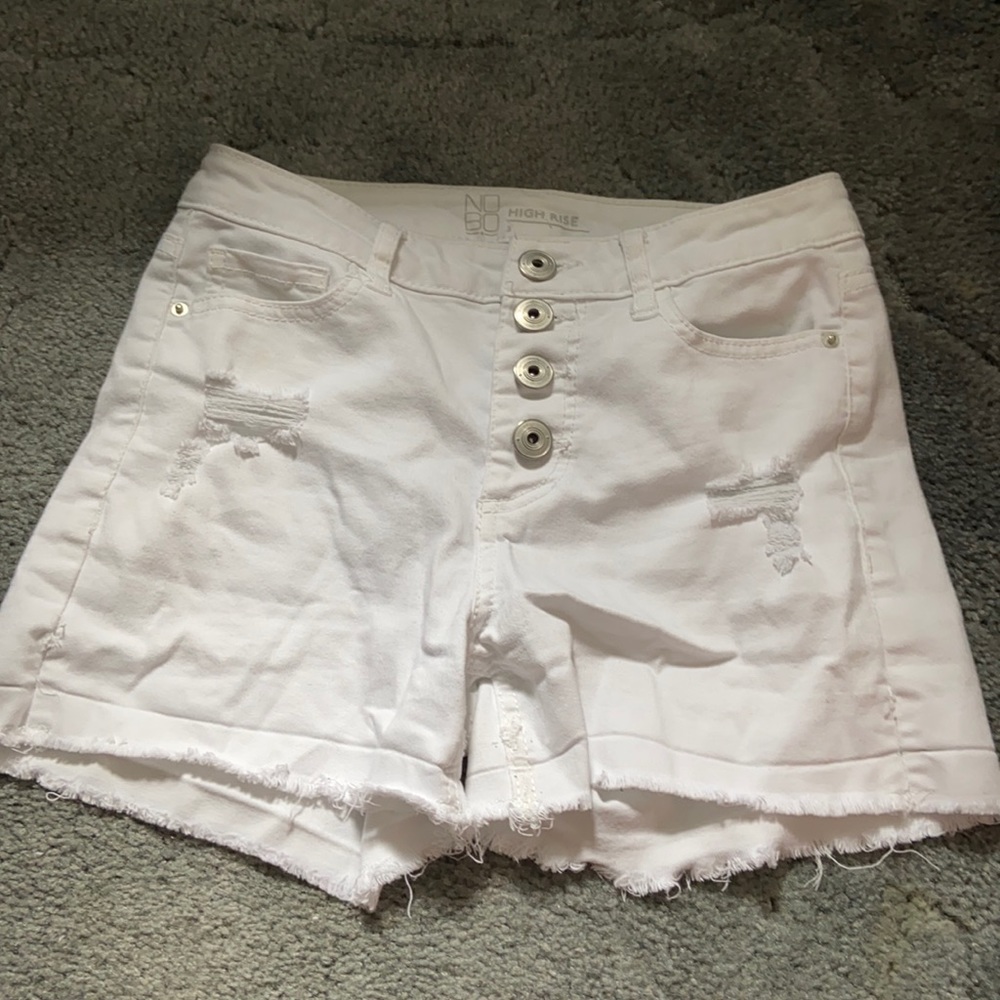 White Denim Shorts